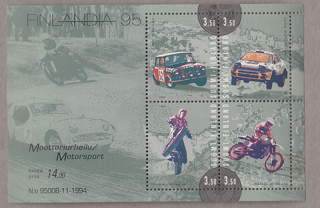 FINLANDIA 1995 sportivi di origine Finlandese Rallye e Motocross Unificato Bf 16