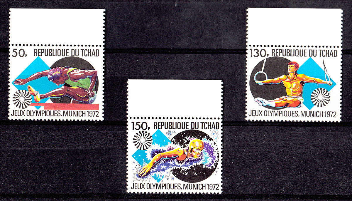 CHAD   francobolli serie completa nuova Yvert Tellier  A304/7 Olimpiadi Seul  1988