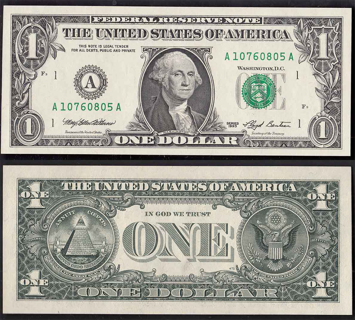 USA 1 Dollaro Anni misti Fior di Stampa George Washington