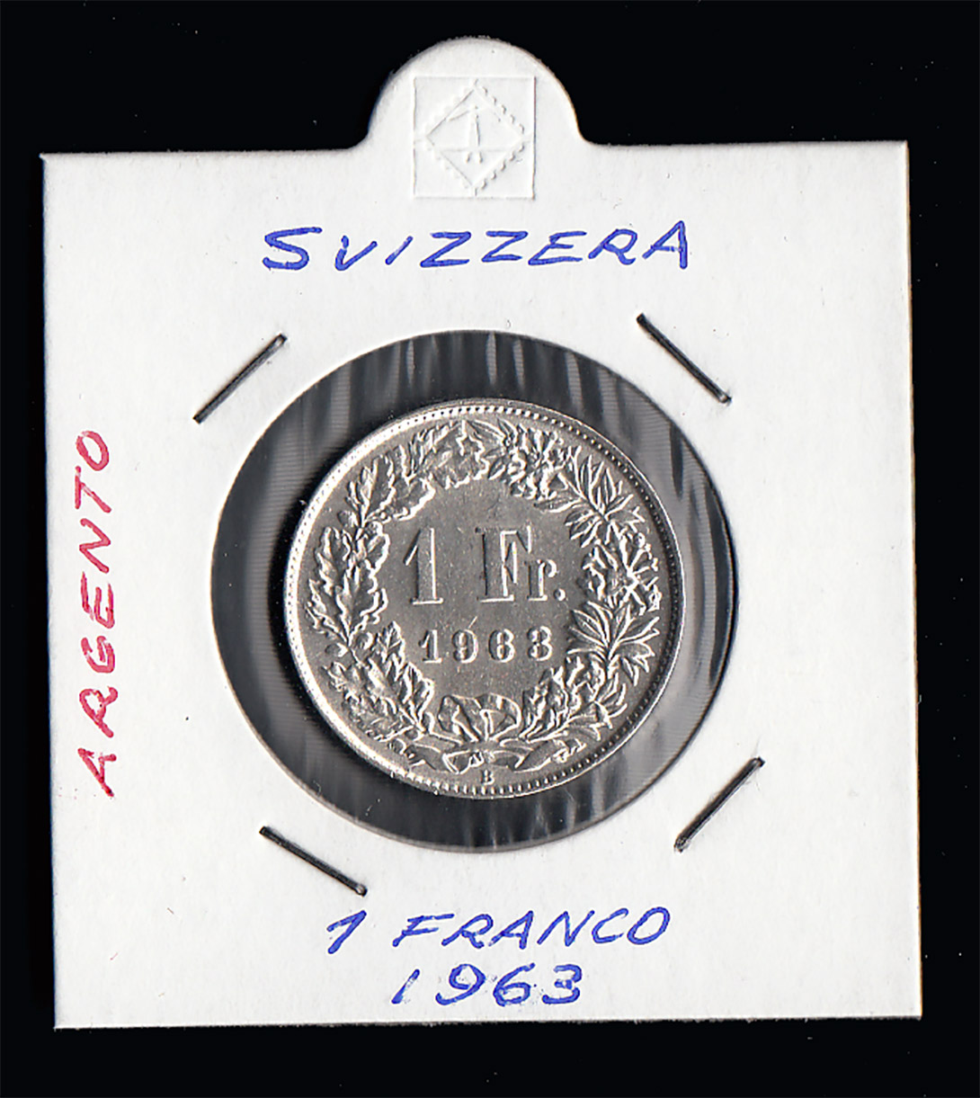 1963 - SVIZZERA 1 Franc  Argento Standing Helvetia Spl+