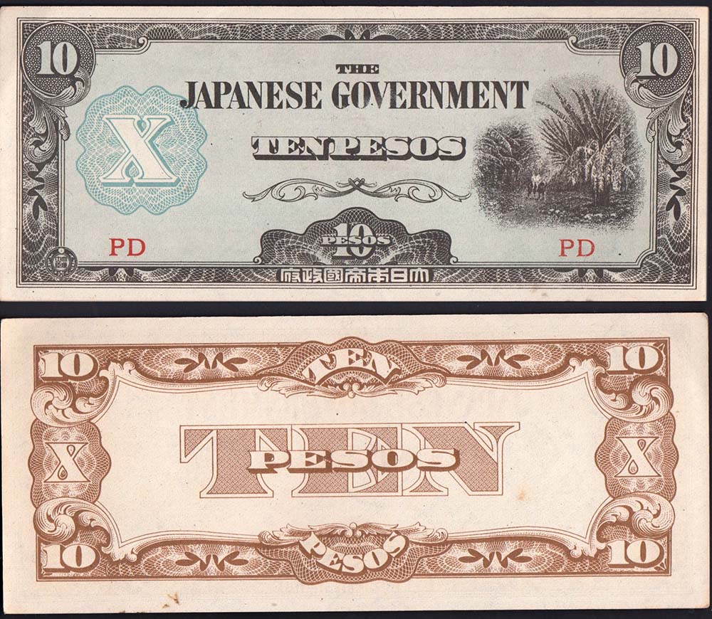 FILIPPINE (Japanese Occupation) 10 pesos 1942 Fds