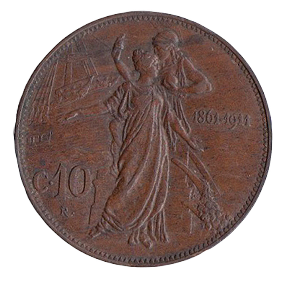 1911 Regno D'Italia Vittorio Emanuele III 10 Cent.  Splendida