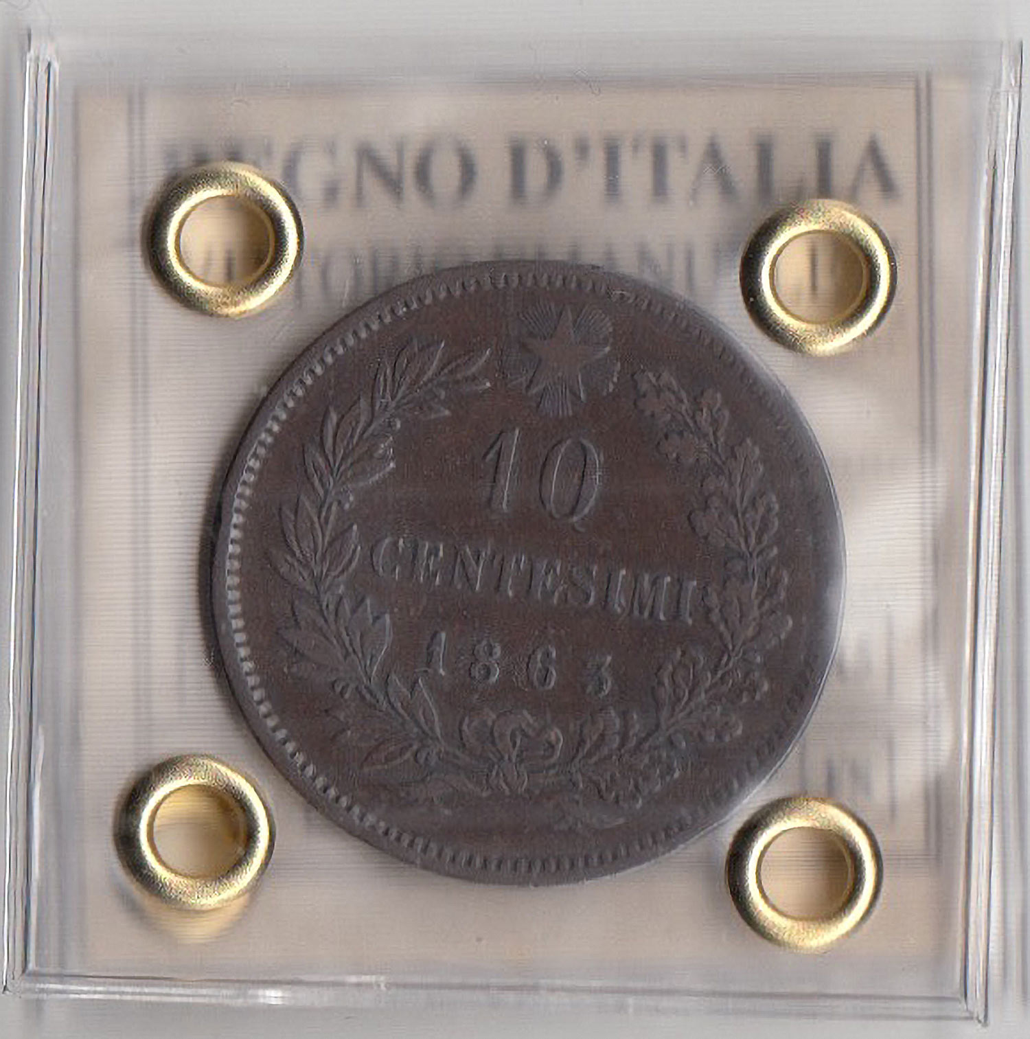 1863 - Vittorio Emanuele II Re D'Italia 10 Cent. zecca Parigi BB