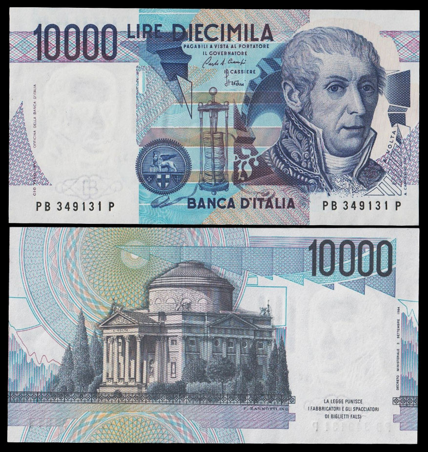 1985 -  Lire 10.000 Lire Volta Lettera B Fior di Stampa