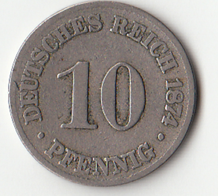 GERMANIA  10 Pfennig 1874 Zecca C