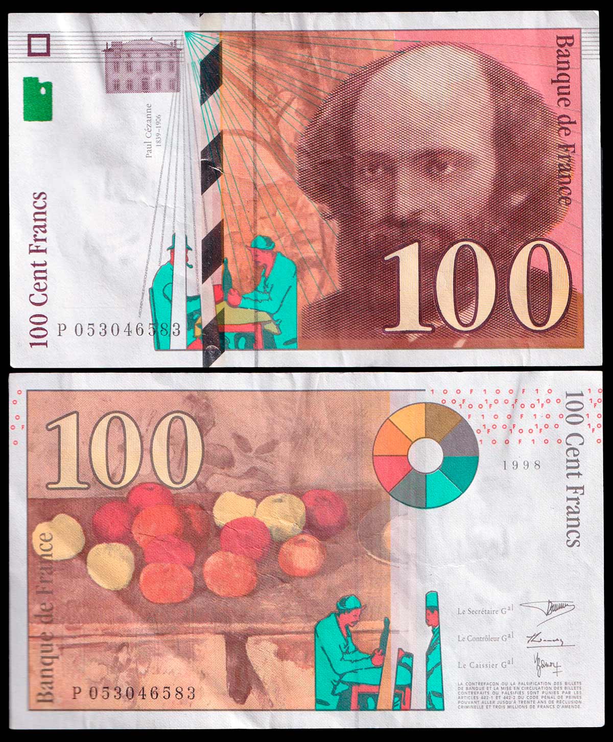 FRANCIA 100 Francs 1997-98 Paul Cezanne BB