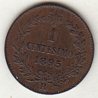 1895 1 Centesimi  Zecca Roma Umberto I Spl+