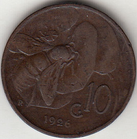 1926 10 Centesimi Ape Vittorio Emanuele III