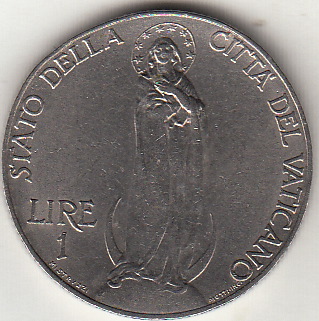 1931 1 Lira  Anno IX  Buono Stato Nickel Pio XI