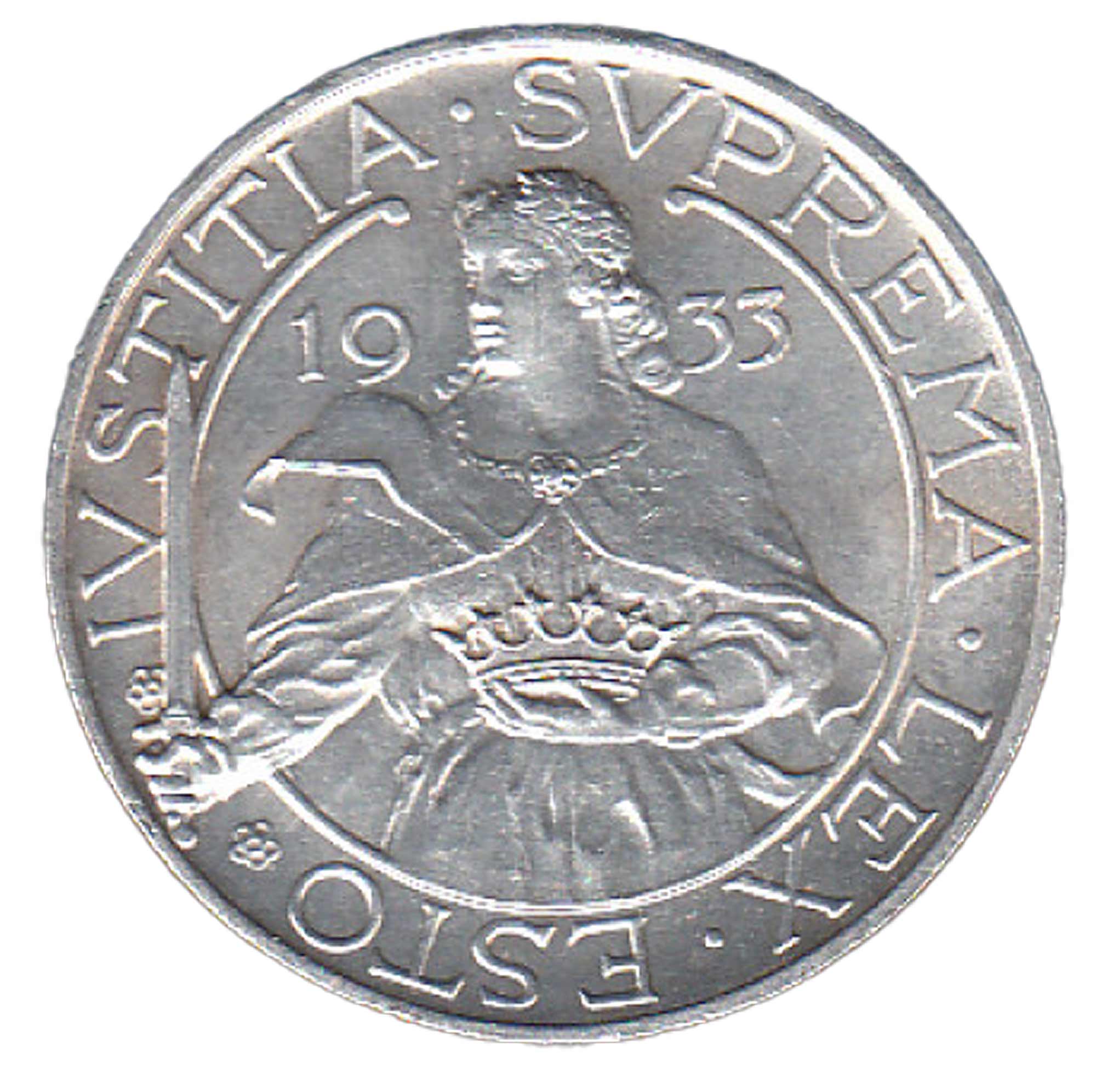 1933 San Marino Monetazione Antica 10 Lire Ag FDC