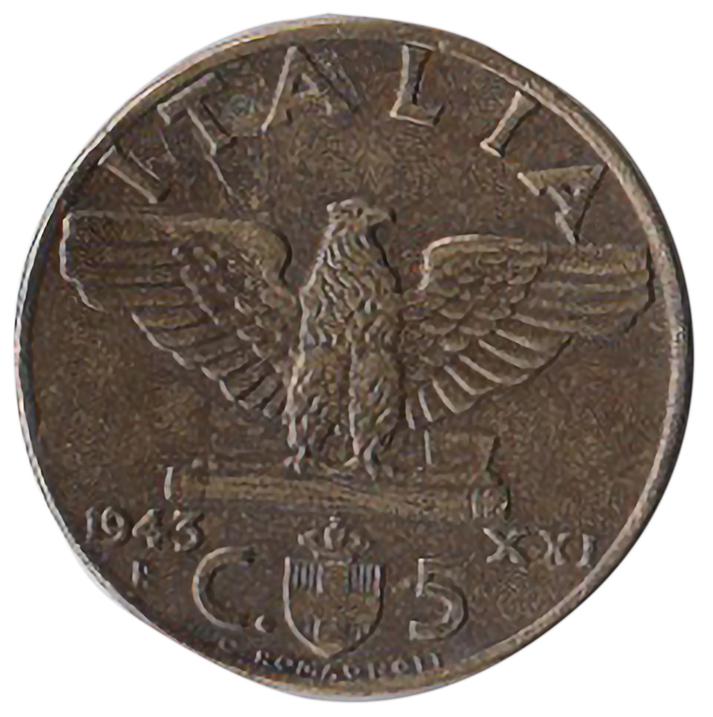 1943 - Regno Italia Vittorio Emanuele 5 cents Rara Q/Spl