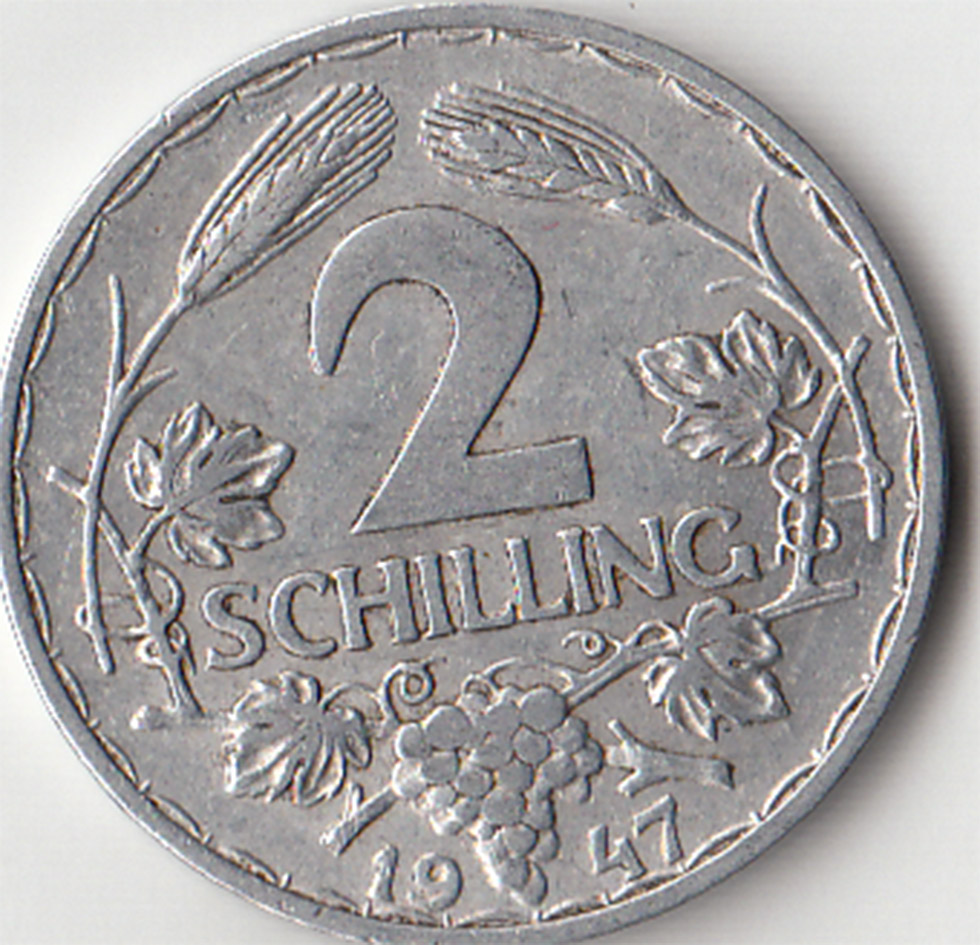 AUSTRIA  2 Schilling 1947 Conservazione MB