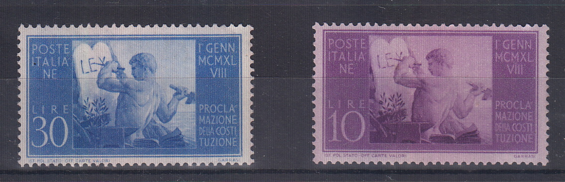 1948 Proclamazione Nuova Costituzione Nuovi Perfetti non Linguellati 2 Val Sassone 578-9