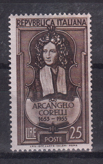 1953 3° Cent. nascita Arcangelo Corelli Perfetto Non linguellato Sassone 709