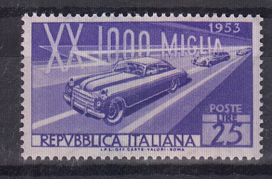 1953 20a Edizione Mille Miglia Perfetto non Linguellato 1 Val Sassone 707