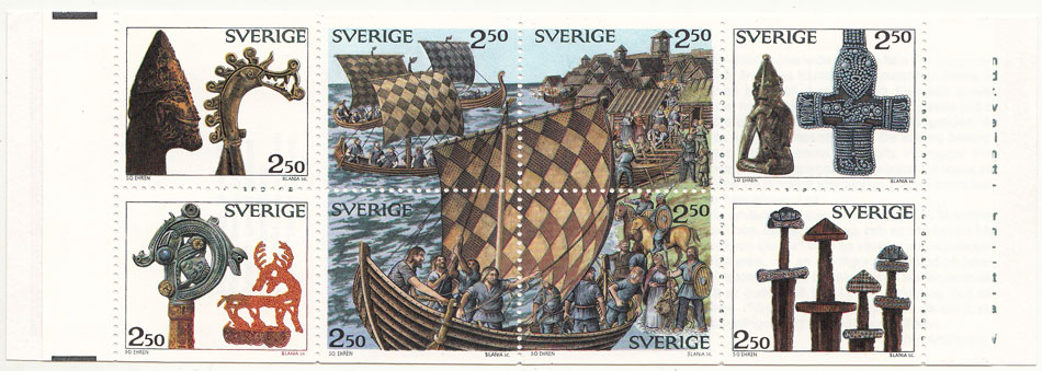 SVEZIA 1990 Libretto Epoca Vichinga Navi Unificato L1575