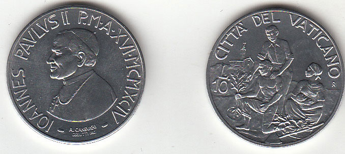 1994 Lire 10 Anno XVI Fior di Conio Giovanni Paolo II