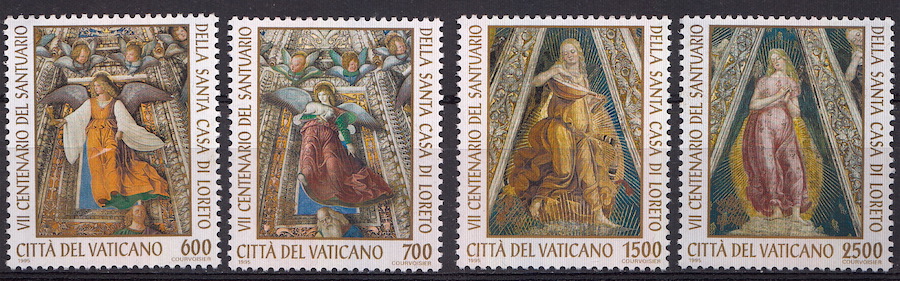 1995 Vaticano 7° Centenario Santuario Santa Casa di Loreto 4 Valori Sassone 1006-9