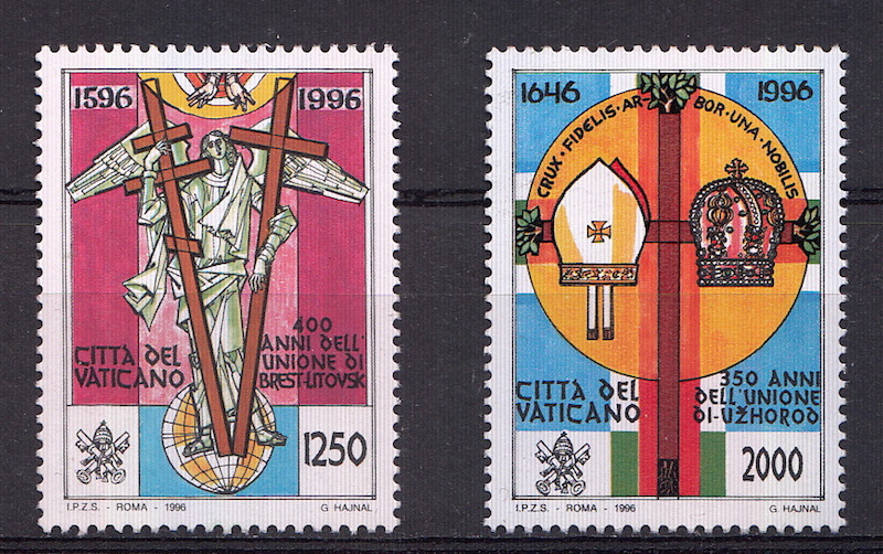 1996 Vaticano Brest-Litovsk Uzhorod 2 Valori Sassone 1040-1