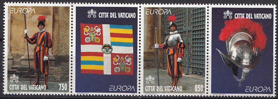 1997 Vaticano Europa 2 Valori Sassone 1075-6