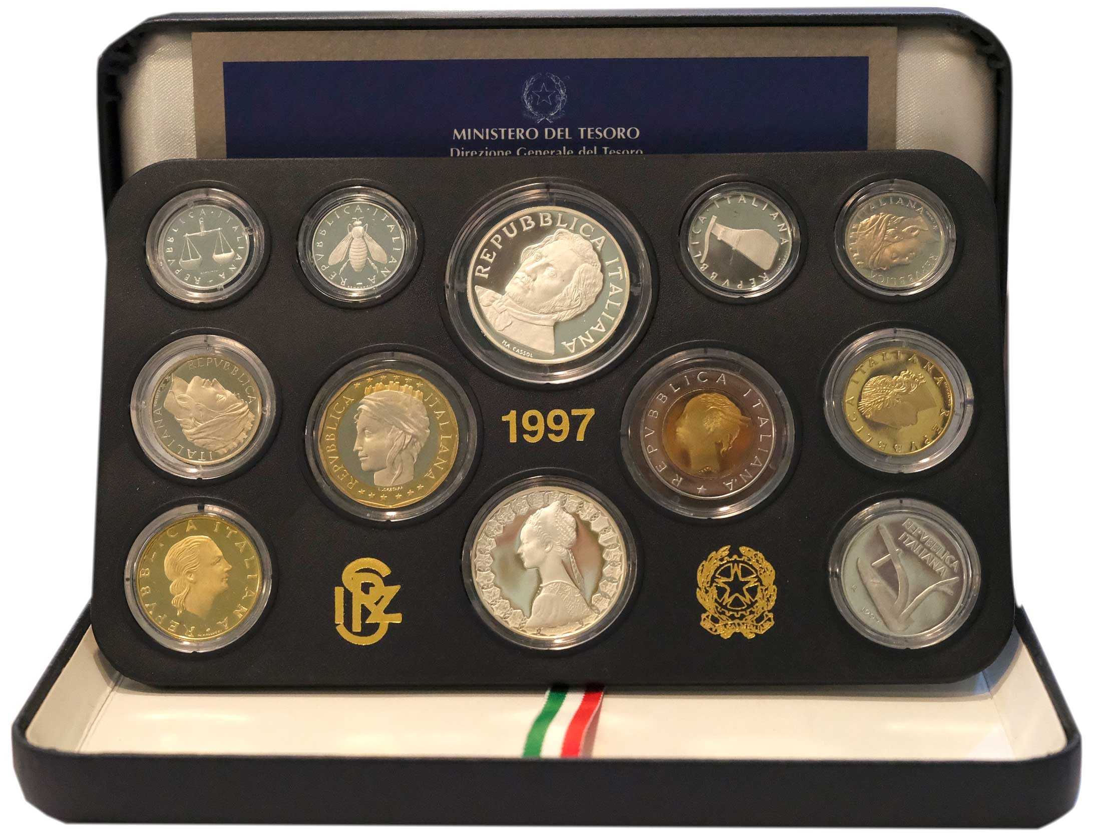 1997 Italia Confezione di Zecca Divisionale Fondo Specchio DONIZETTI