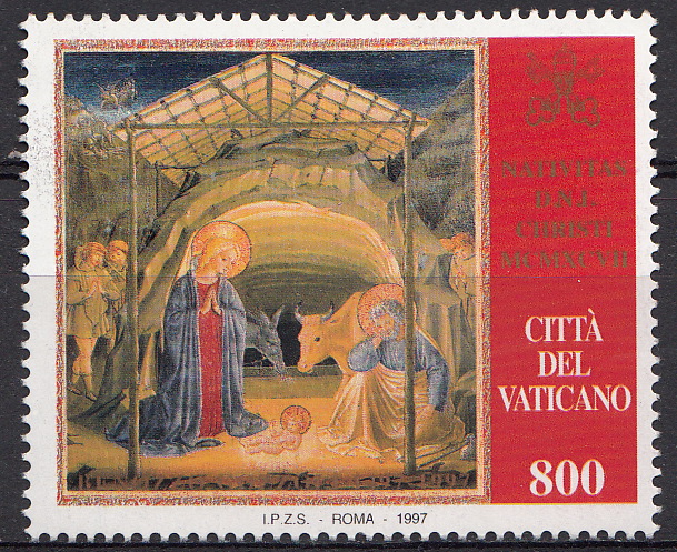 1997 Vaticano Natale 1 Valore Sassone 1095