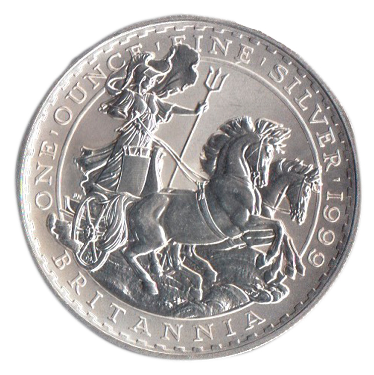 1999 - 2 Sterline d'argento 1 OZ Britannia Gran Bretagna Fdc