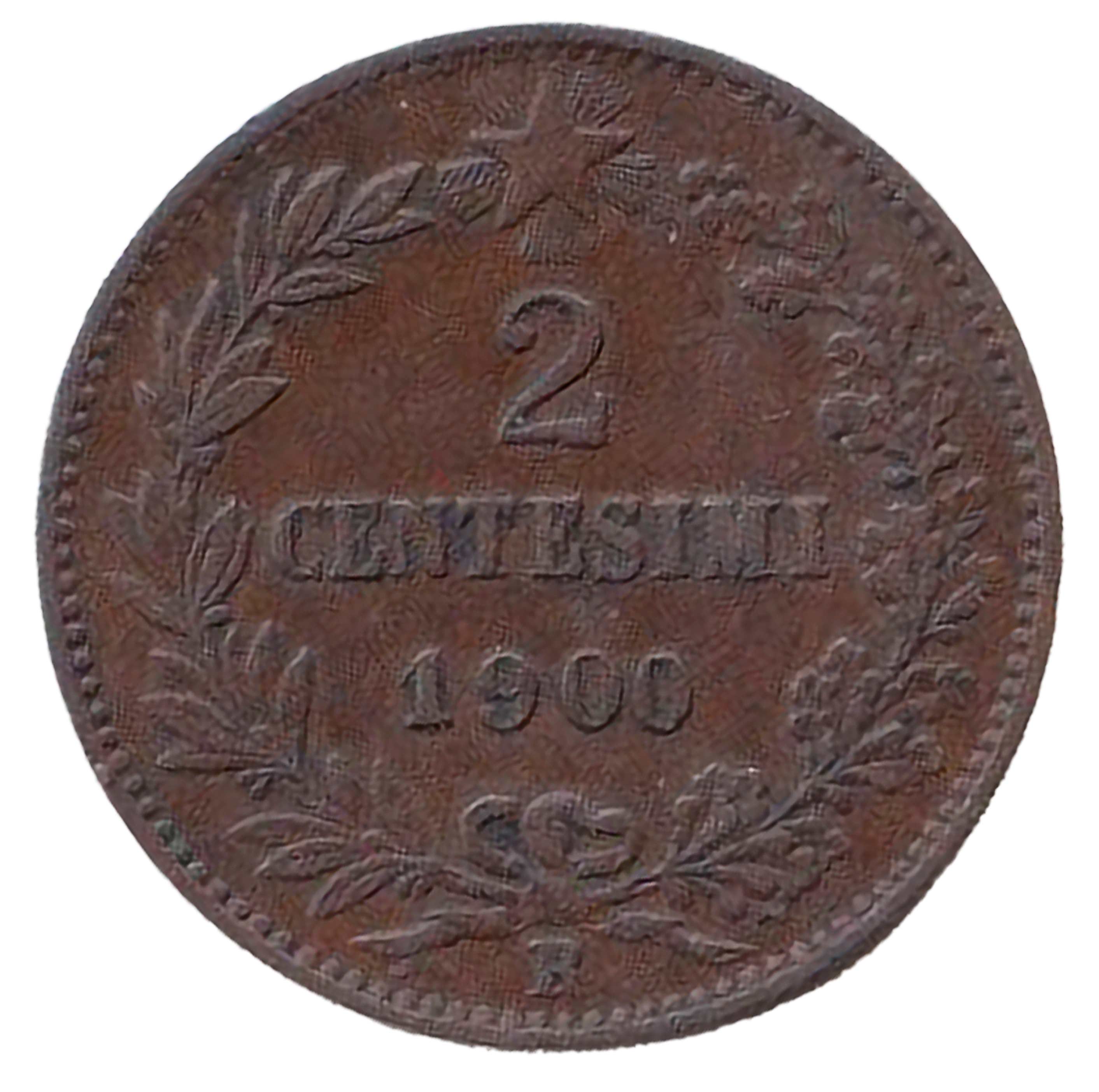 1900 2 Centesimi Zecca Roma Spl+ Sigillato Umberto I