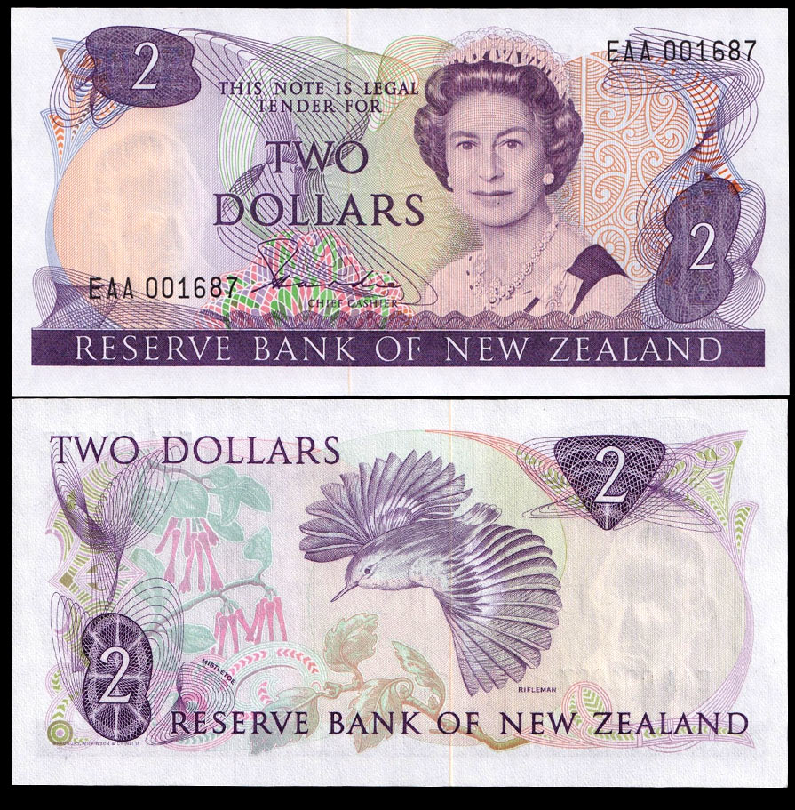 NUOVA ZELANDA 2 Dollari 1985 P 170 a Fior di Stampa