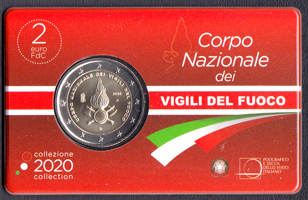 2020 Italia 2 euro Vigili del Fuoco Coincard Fdc