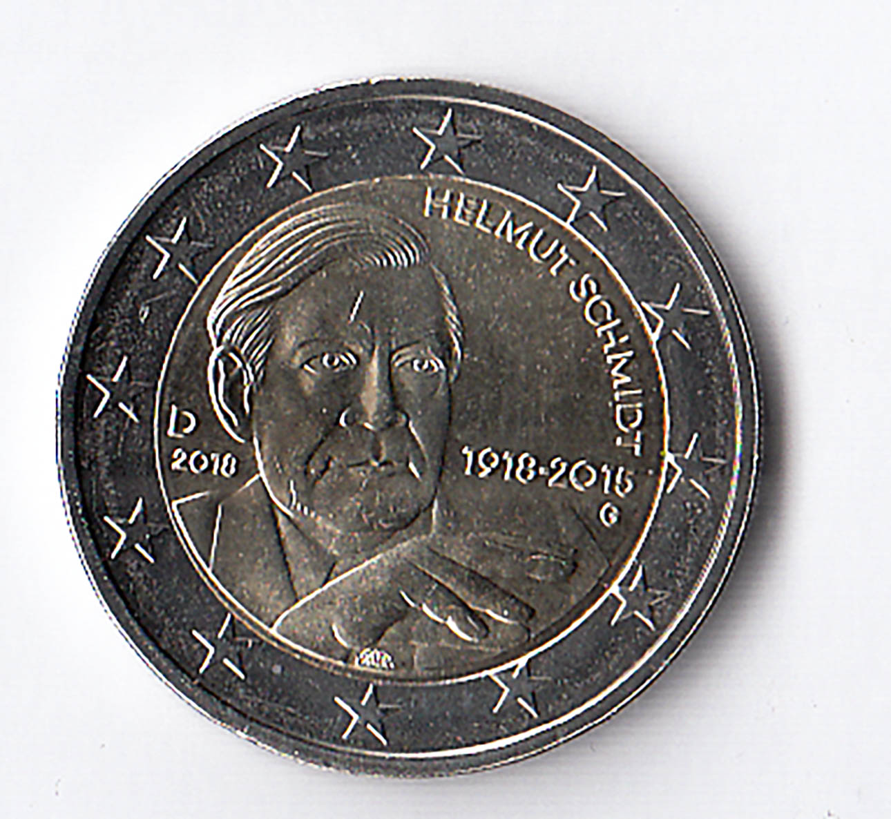 2018 - 2 Euro GERMANIA 100º Nascita di Helmut Schmidt Fdc