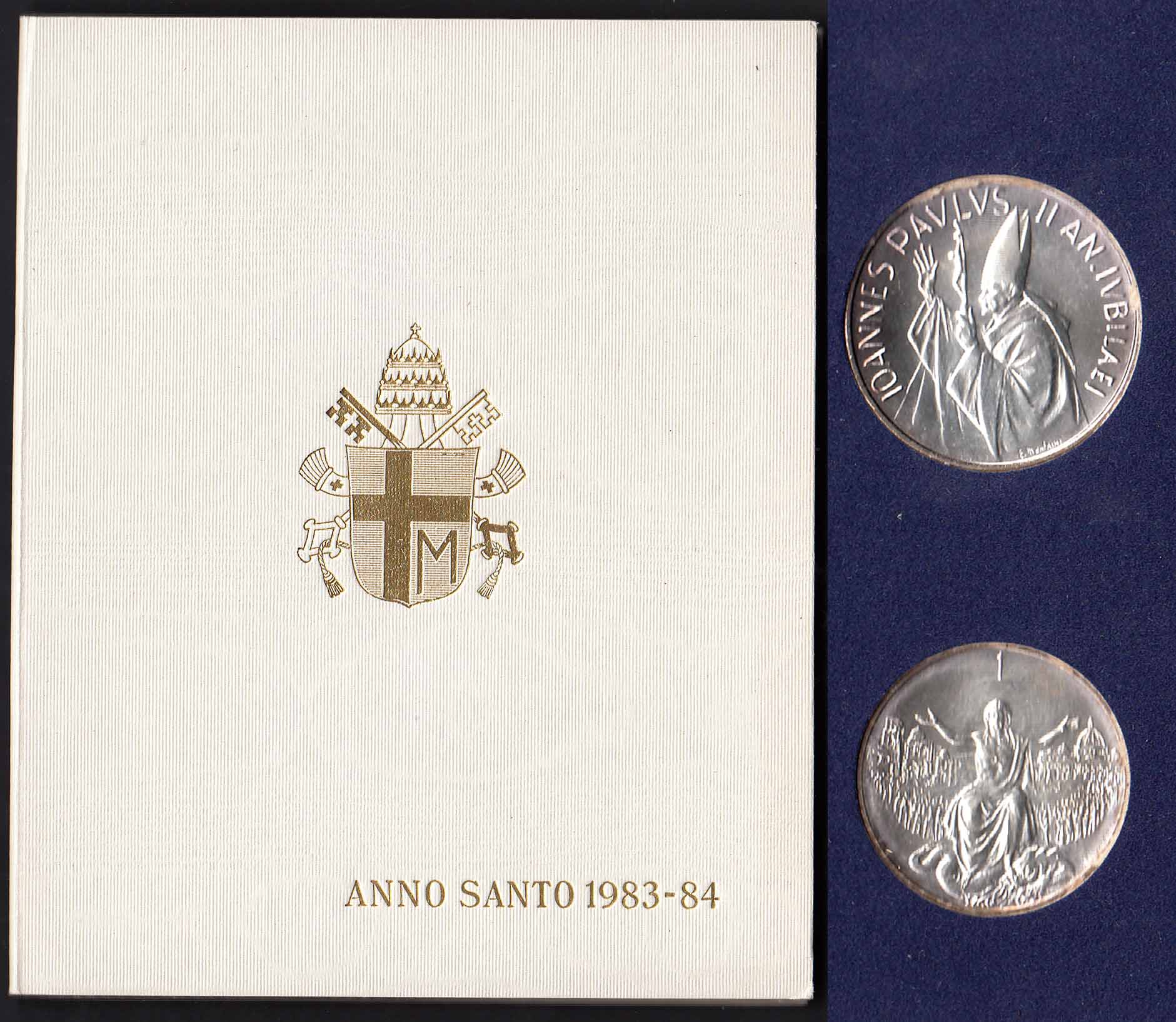 1983-84 - 1000 + 500 lire argento Vaticano Giovanni Paolo II Anno Santo