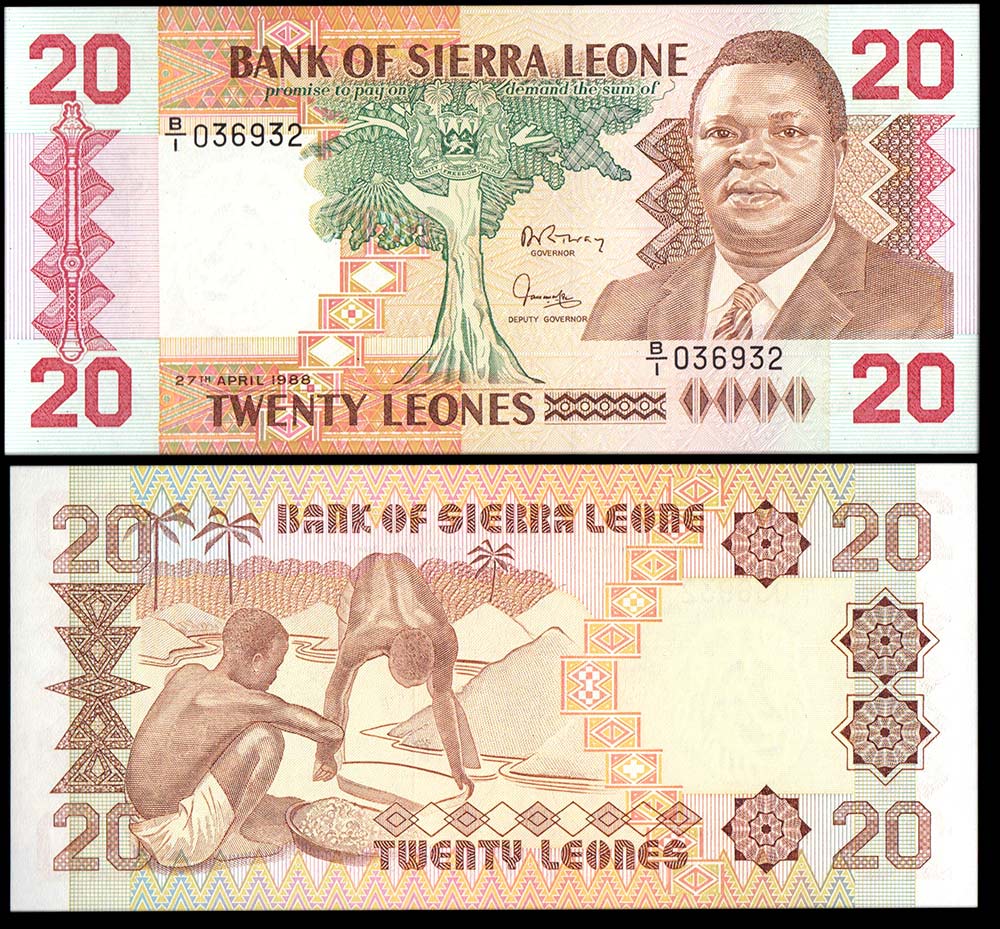 SIERRA LEONE 20 Leones 1984 Fds