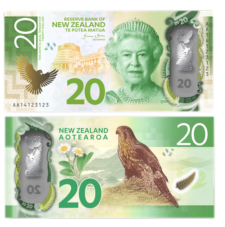 NUOVA ZELANDA 20 Dollars 2016 Polymer Fds