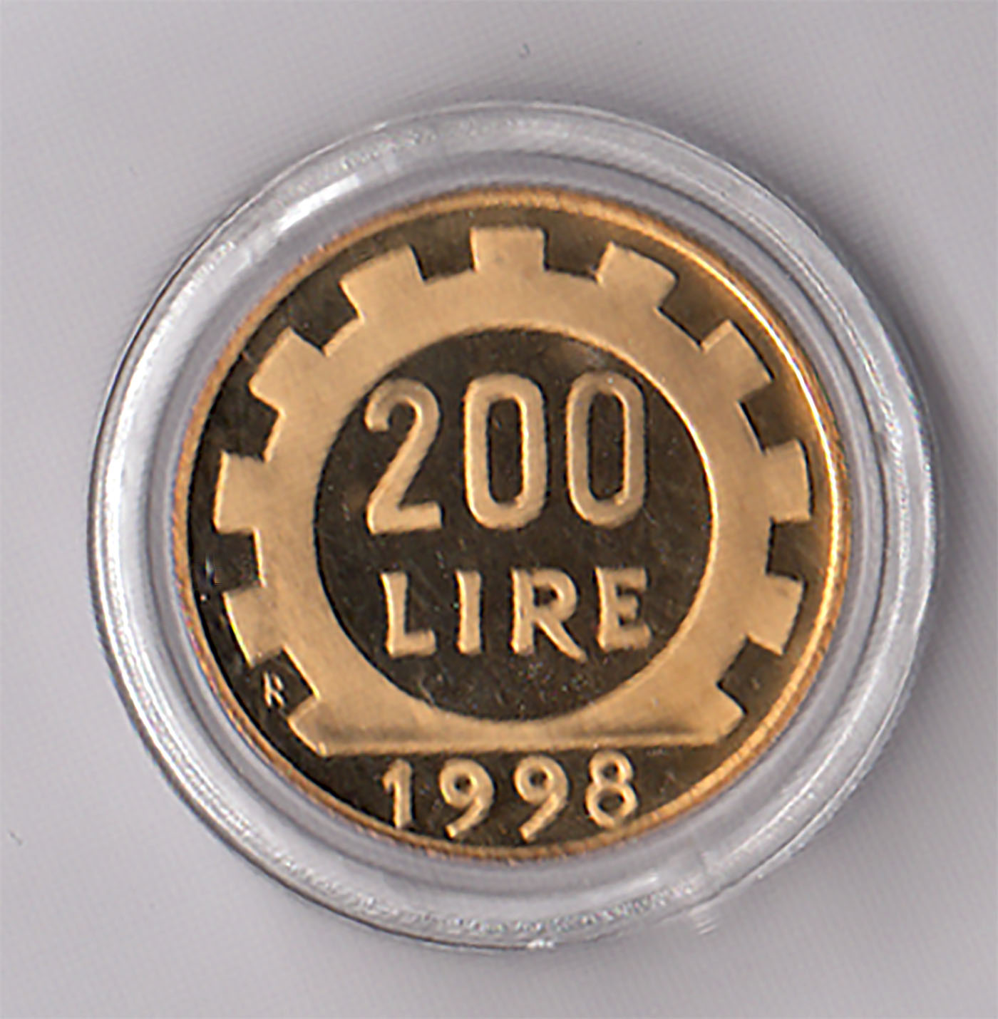 1998 Lire 200 Condizione Fondo Specchio