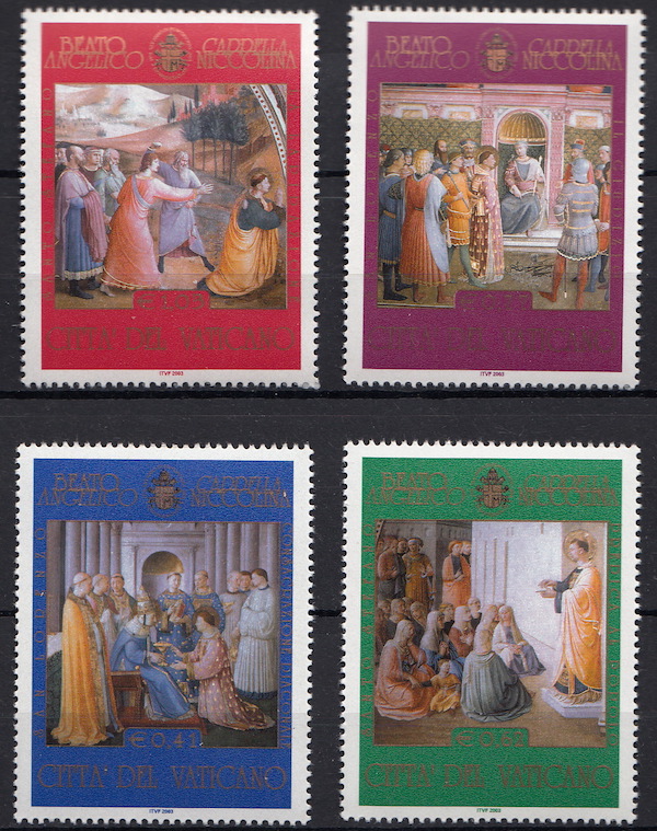 2003 Vaticano Cappella Niccolina 4 Valori Sassone 1316-9