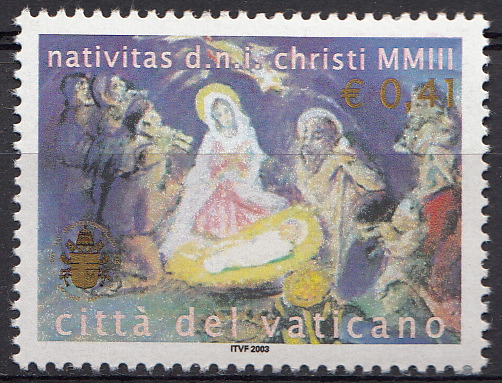 2003 Vaticano Natale 1 Valore Sassone 1328