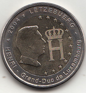 2004 - 2 Euro LUSSEMBURGO Granduca Enrico Fdc