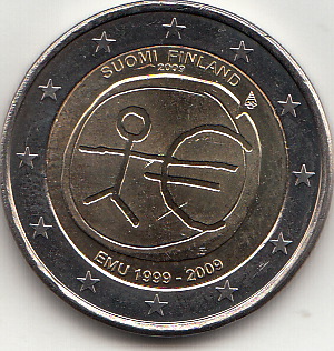 2009 - 2 Euro FINLANDIA Unione Economica e Monetaria Fdc