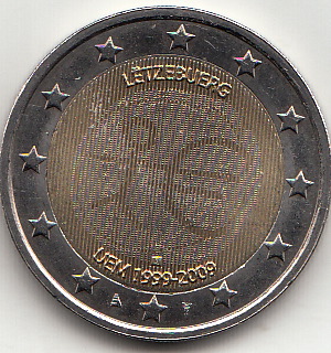 2009 - 2 Euro LUSSEMBURGO Unione Economica e Monetaria Fdc