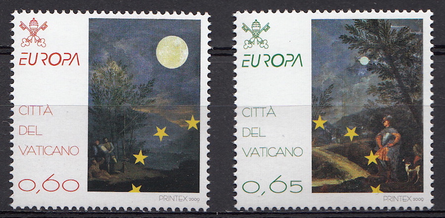 2009 Vaticano Europa 2 Valori Sassone 1494-5