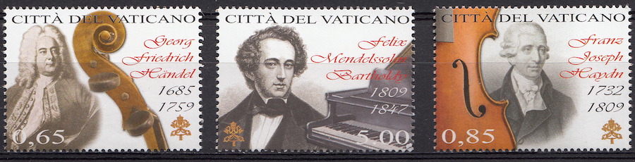 2009 Vaticano Giornata della Musica 3 Valori Sassone 1510-2