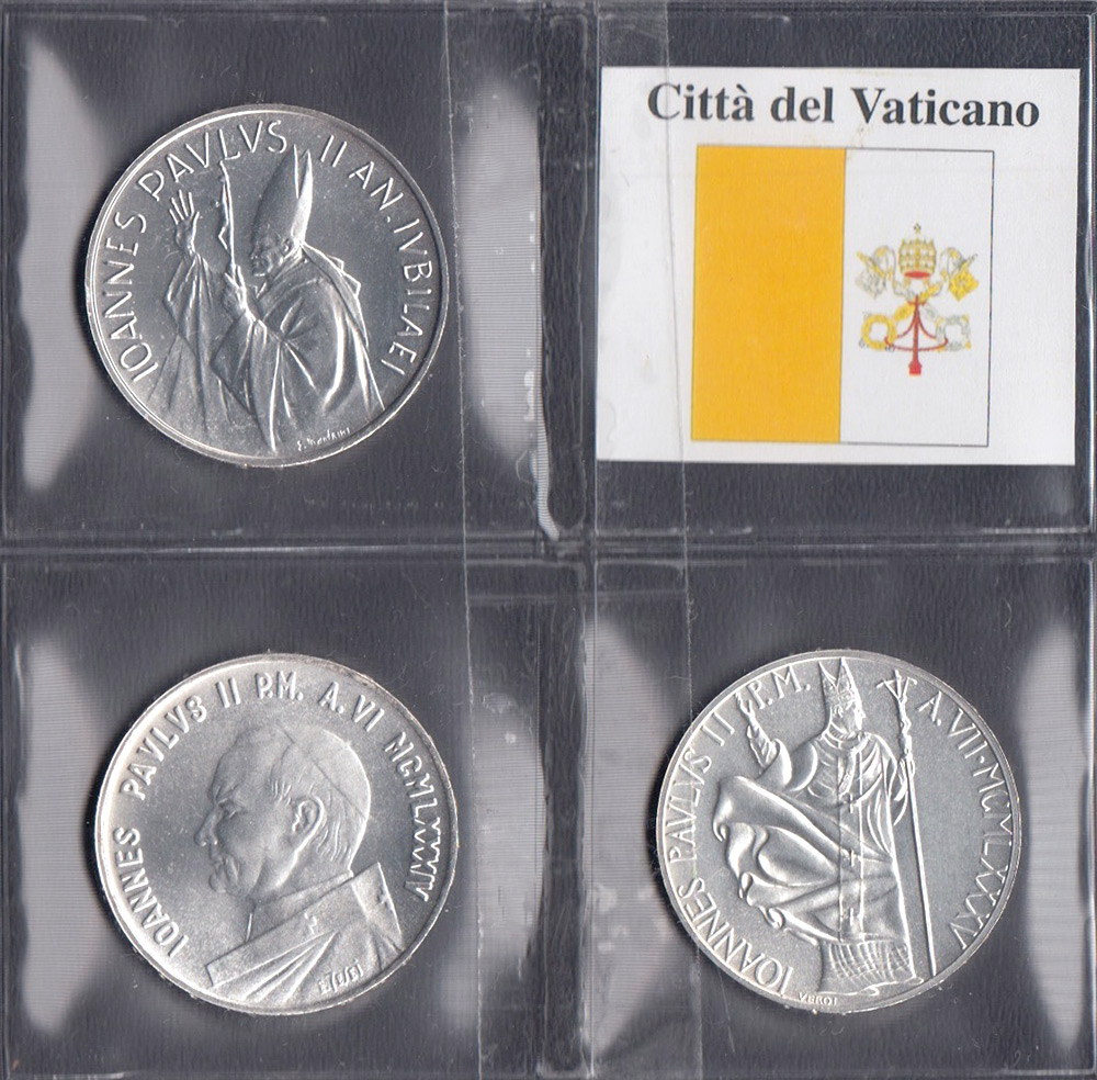 Lotto 3 Pz. Argento Lire 1000 Fdc Giovanni Paolo II Anno Santo 1983 - 84-85