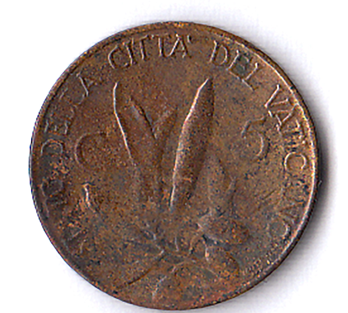 1935 -  5 centesimi Vaticano Pio XI Ramo d'Olivo BB+