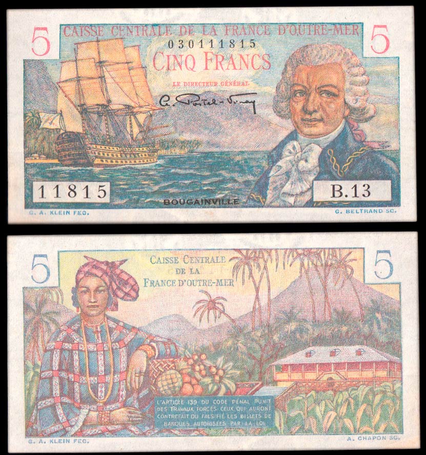 Africa Equatoriale Francese 5 franchi 1947 Fior di Stampa