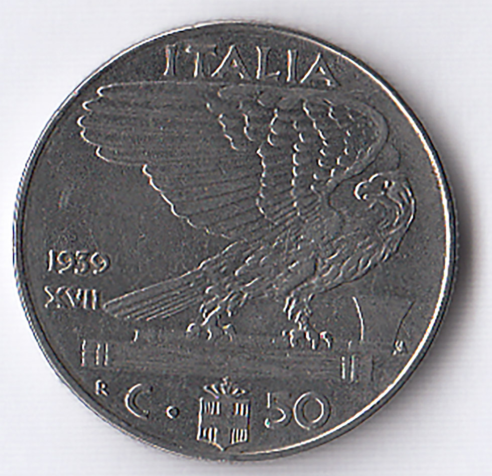 1939 - Regno D'Italia Vittorio Emanuele III 50 Cent. Impero Q/Spl