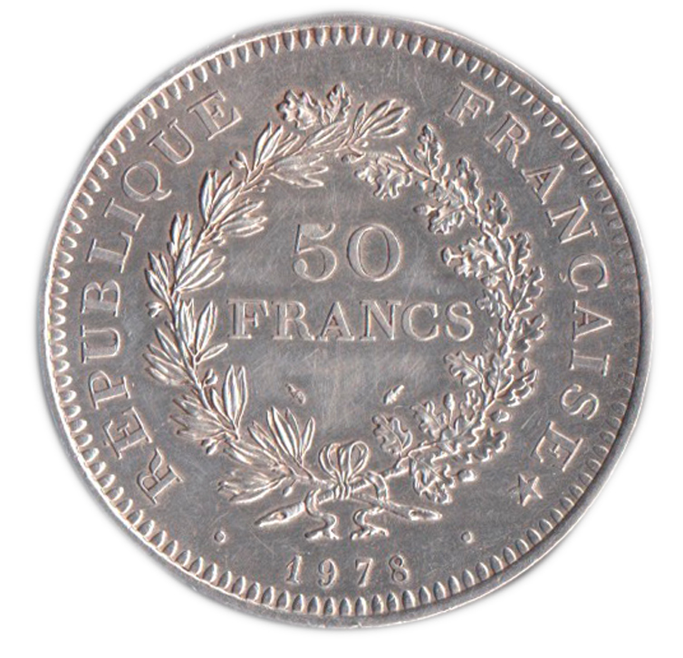 1978 - FRANCIA 50 Francs Argento Ercole Fdc