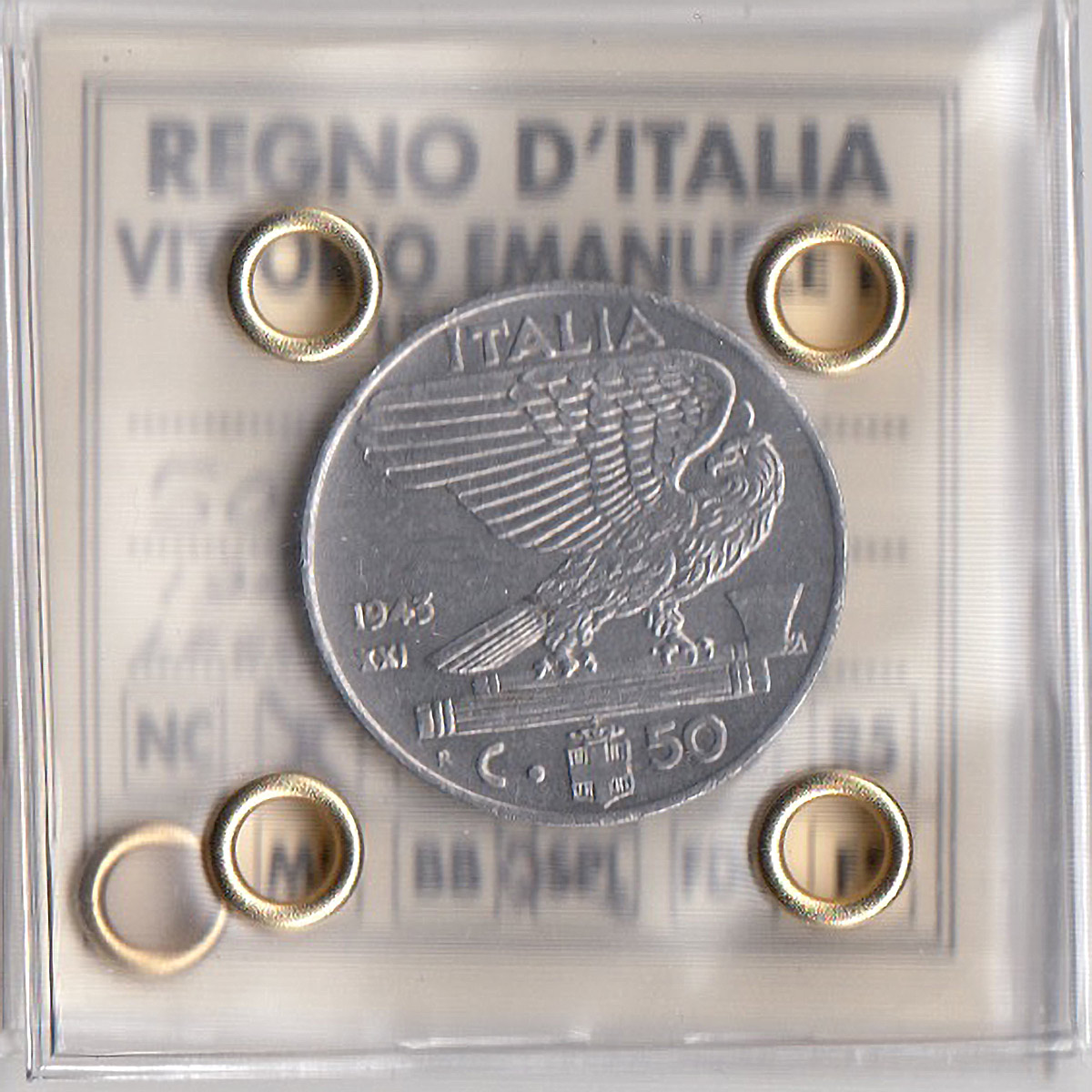 1943 50 Centesimi Impero Vittorio Emanuele III Spl+