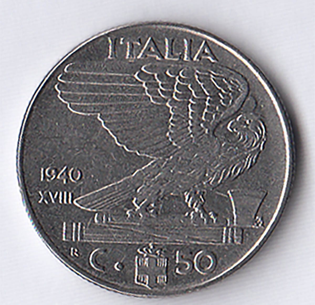 1940 - Regno D'Italia Vittorio Emanuele III 50 Cent. Impero Q/Spl Anti/Magnetica