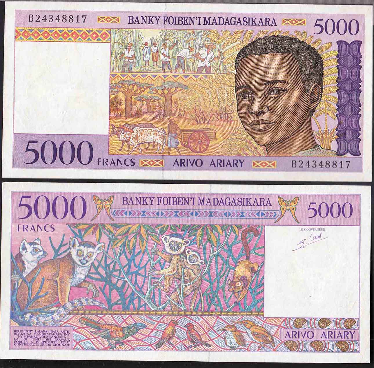 MADAGASCAR 5000 Ariary 1995 Q Fds